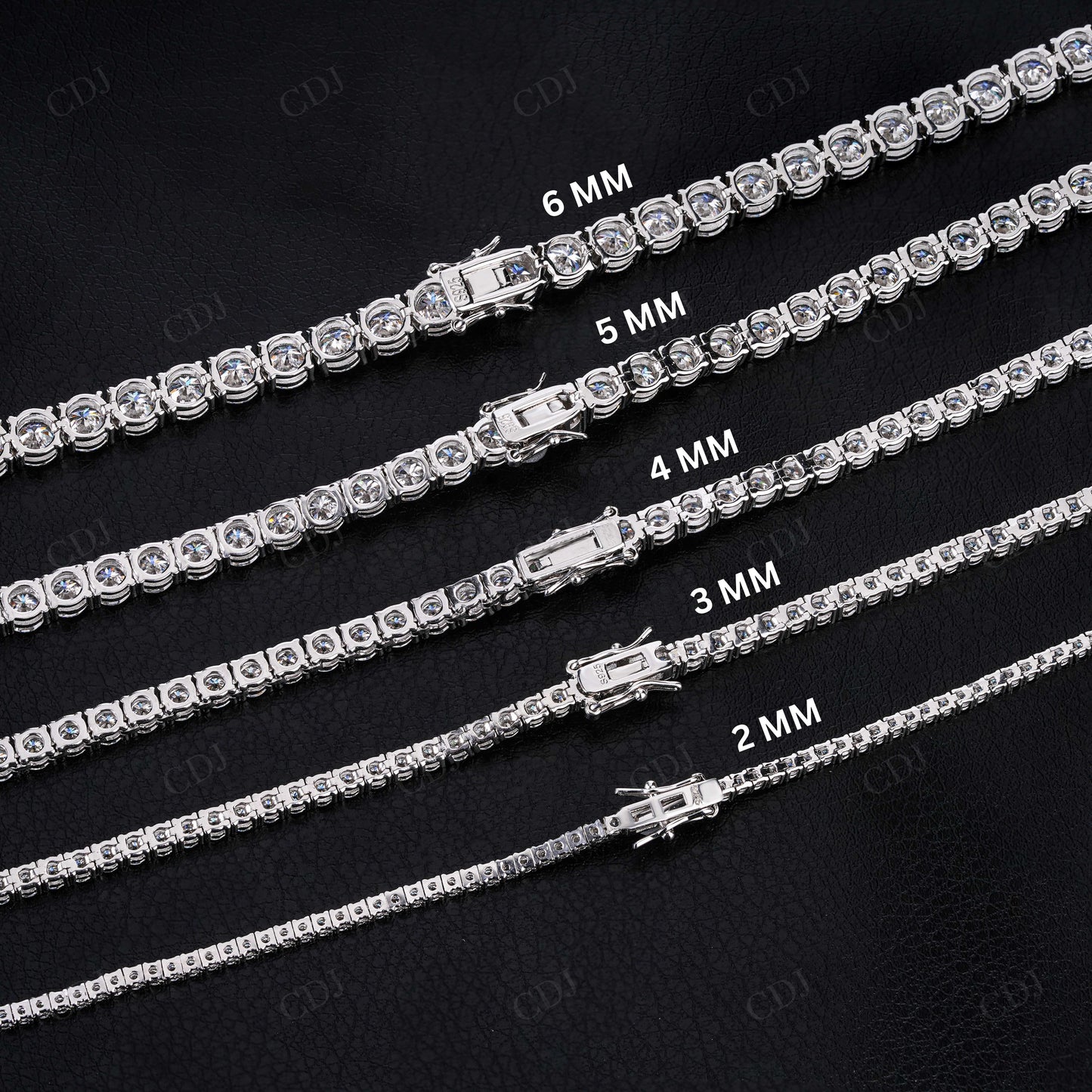 5mm Moissanite Silver Tennis Chain