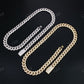 12mm 2row Round Moissanite Sterling Silver Chain