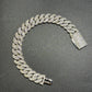 12mm Arc 3row 925 Sterling Silver Moissanite Cuban Chain