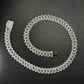 13mm SQ Middel Baguette 925 Sterling Silver Moissanite Chain