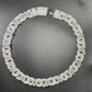 Sterling Silver Moissanite 20mm Flower chain