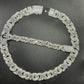 Sterling Silver Moissanite 20mm Flower chain