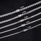 3mm Moissanite Silver Tennis Chain