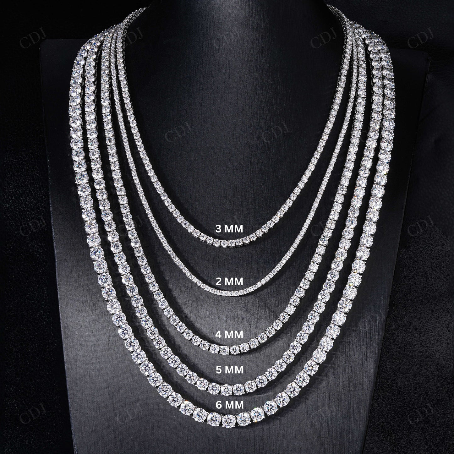 5mm Moissanite Silver Tennis Chain