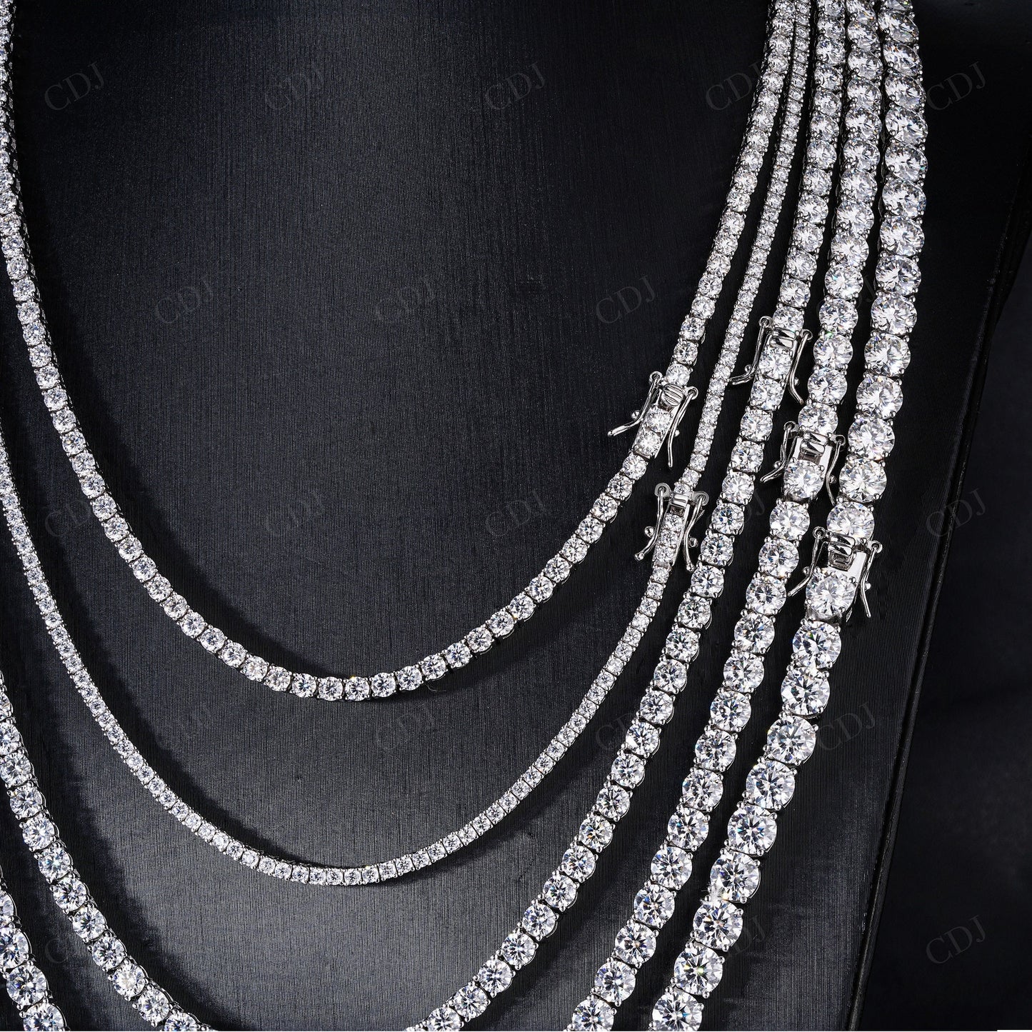 4mm Moissanite Silver Tennis Chain