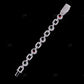 Red/Green Round 925 Sterling Silver Moissanite Bracelet