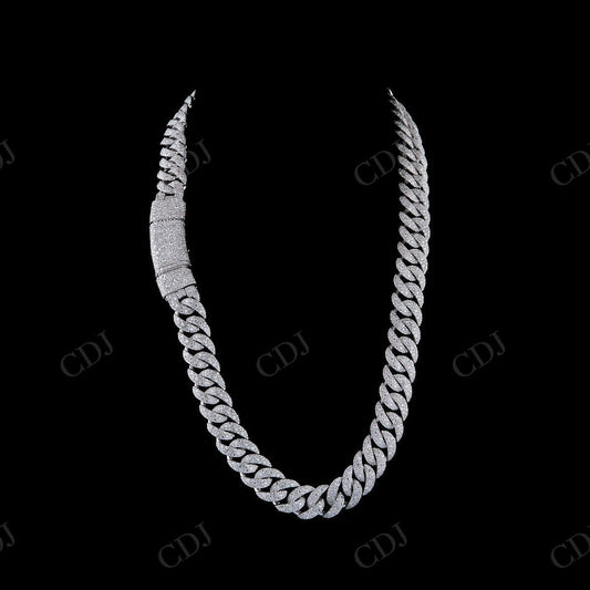 14mm Mosaic Setting Different Moissanite Silver Chain
